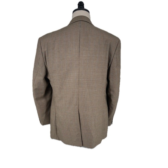 Lauren Ralph Lauren Men's Blazer 44R Brown Cream Herringbone Business - Picture 7 of 10